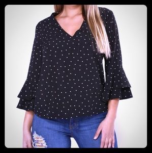 Polka dot blouse NWOT